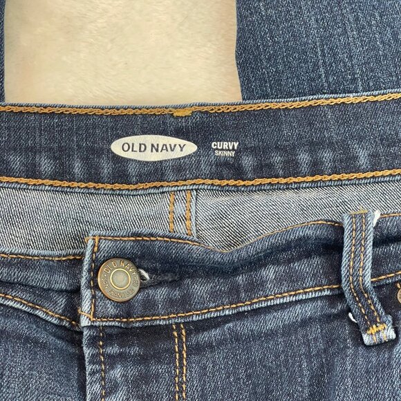 Old Navy Curvy Skinny Jeans Women's Plus Size 16 Blue‎ Denim Cotton Medium Wash - Picture 6 of 12